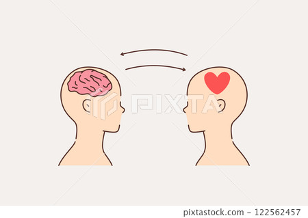 Balance between rationality and emotion for person who uses brain and heart at same time Balance between rationality and emotion for person who uses brain and heart at same time 122562457