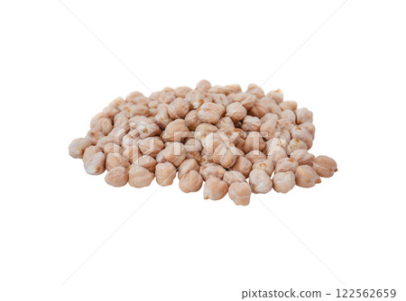 Dry chickpeas pile isolated on white Dry chickpeas pile isolated on white 122562659