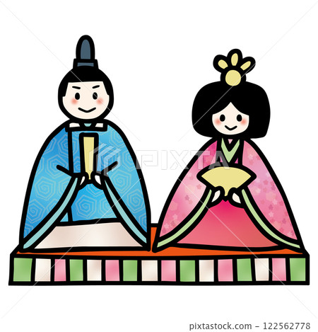 Vector illustration of a Hina doll for the Girls' Festival 122562778