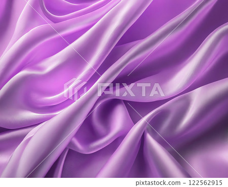 閃亮的紫色絲綢般的背景材料。人工智慧生成的圖像。 122562915