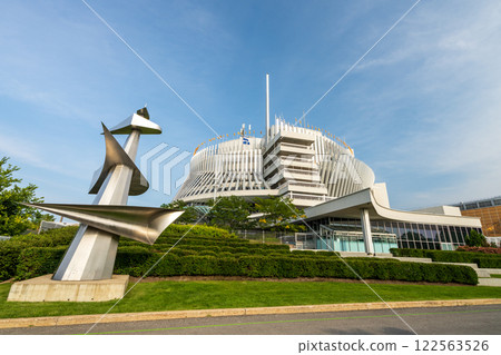 Montreal, Quebec, Canada - August 8 2021 : Montreal Casino ( Casino de Montreal ). The largest casino in Canada, situated on Notre Dame Island, in Jean-Drapeau Park. 122563526