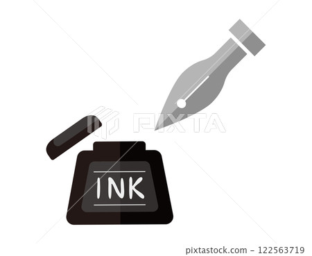 Simple dip pen illustration - Pen tip 122563719