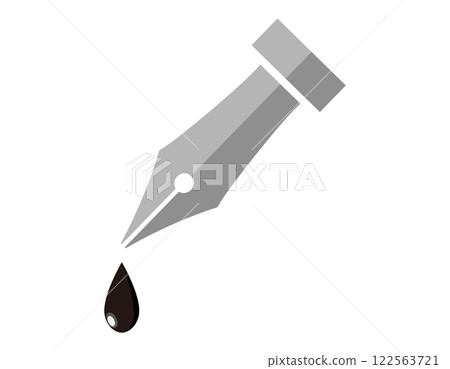 簡單的沾水筆插圖-筆尖 簡單的沾水筆插圖-筆尖 122563721