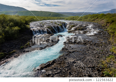 Pristine water river in the south of Iceland 122563822