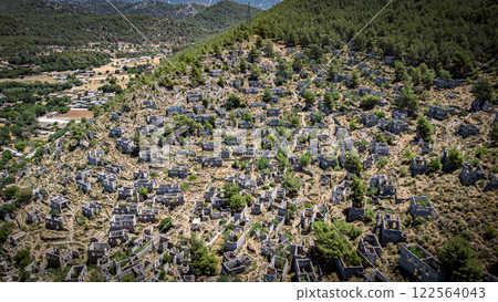 Karmylessos. Lebessos. Kayakoy. Greek abandoned cursed town in Turkey after 1923 122564043