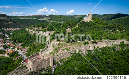 Tsaravets stunning fortress in Veliko Tarnovo Bulgaria in a sunny day 122564136