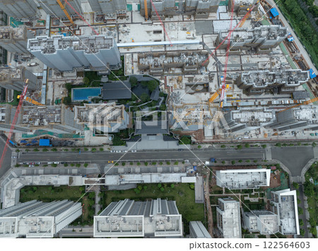 Aerial view of landscape in Chengdu city, China 122564603