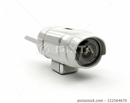 the AI Image Generator, Camera On Red Background For Home Or Business Security the AI Image Generator, Camera On Red Background For Home Or Business Security 122564670