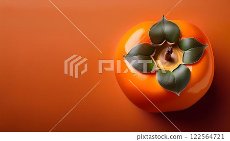 Spring persimmons placed in a corner 122564721