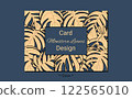 Card tropical exotic monstera leaves design 122565010