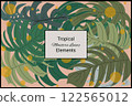 Monstera leaves tropical exotic design element abstract texture background 122565012