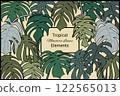 Leaves tropical exotic design element abstract texture aesthetic background 122565013
