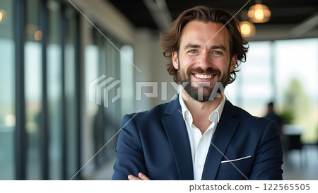 Confident Businessman with a Bright Smile Confident Businessman with a Bright Smile 122565505