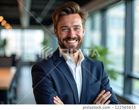 Confident Businessman with a Bright Smile Confident Businessman with a Bright Smile 122565633