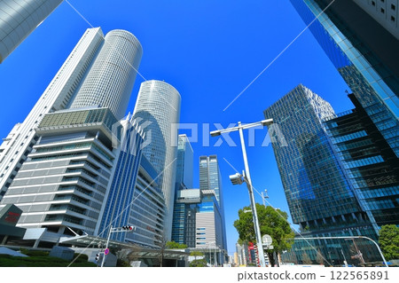 [愛知縣]晴朗的JR名古屋站前的風景 122565891