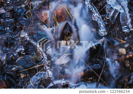 Meltwater and splash ice [Nagano Prefecture] 122566234