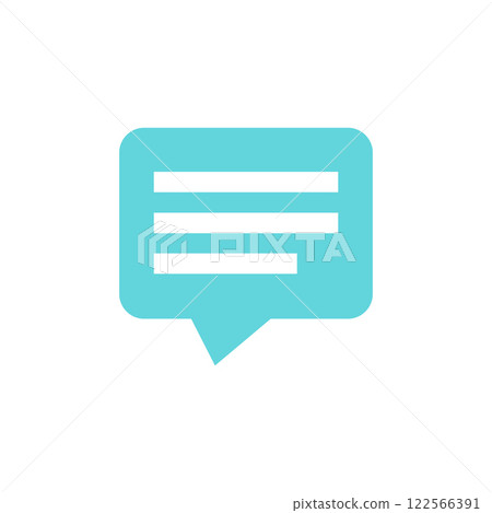 envelope with speech bubble icon, simple style 122566391
