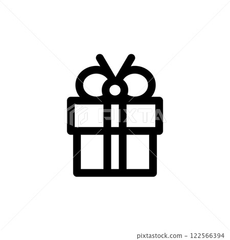 gift box icon in line style 122566394