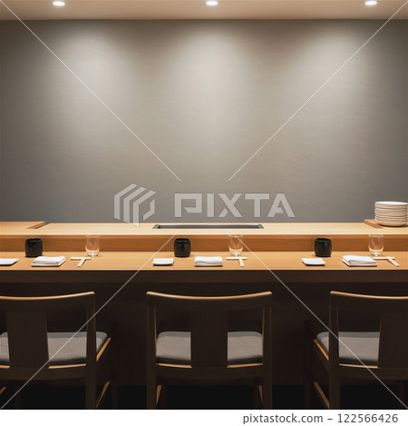 Restaurant counter view 122566426