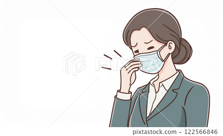 Illustration of a person wearing a mask Illustration of a person wearing a mask 122566846