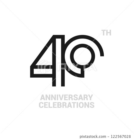 Anniversary logo or emblem design for event. Anniversary logo or emblem design for event. 122567028