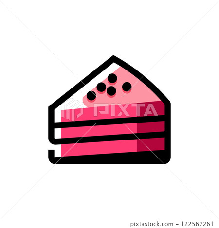 flat icon in black and white style cupcake 122567261