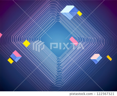 現代幾何商業背景藍色 122567321