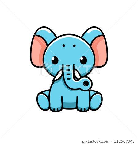 cute elephant animal cartoon 122567343