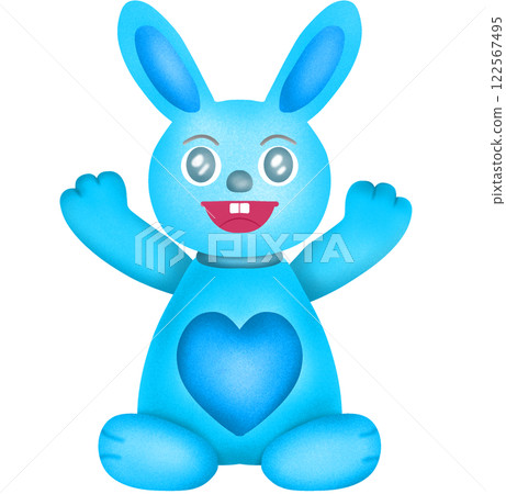 cute blue bunny rabbit cute blue bunny rabbit 122567495
