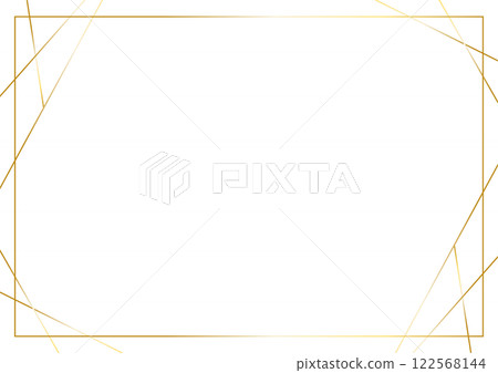 A gorgeous frame with gold lines 122568144