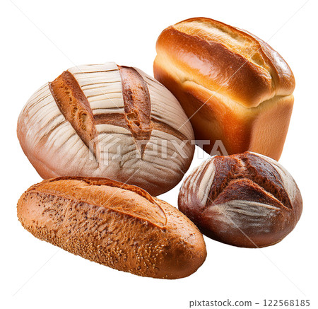 A Bunch of Assorted Rustic and Classic Breads 122568185