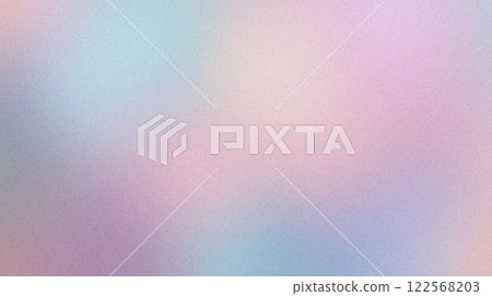 Abstract pastel gradient background with grainy noise texture in soft pink, blue and purple tones. Blurred artistic backdrop for design 122568203