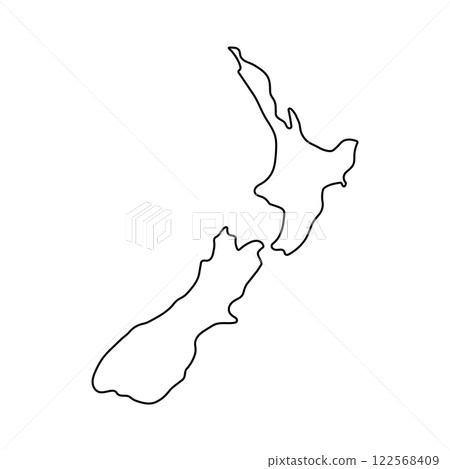 New Zealand Map Icon New Zealand Map Icon 122568409
