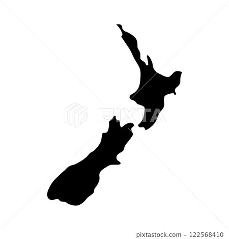 New Zealand Map Icon 122568410