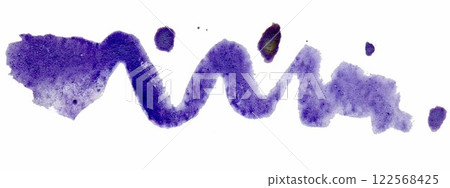 Vibrant purple watercolor swirl showcasing artistic flair and fluidity on a blank canvas, capturing the essence of creativity and expression during an inspiring art session Vibrant purple watercolor swirl showcasing artistic flair and fluidity on a blank canvas, capturing the essence of creativity and expression during an inspiring art session 122568425