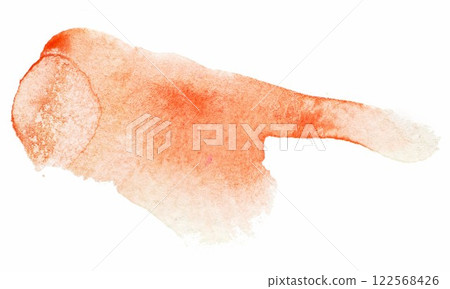 Abstract watercolor splash in warm orange tones, evoking creativity and emotion, ideal for artistic expression and design inspiration 122568426