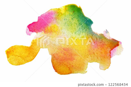 A vibrant watercolor splash displaying a rainbow of colors, capturing the essence of creativity and spontaneity, perfect for artistic inspiration in any project 122568434