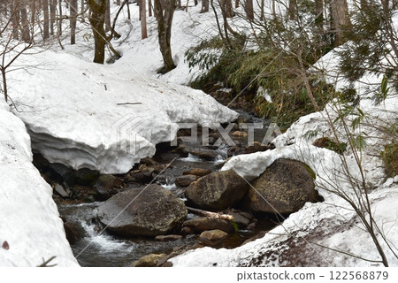 Snow-covered Machiya River, Shogawa, Takayama City Snow-covered Machiya River, Shogawa, Takayama City 122568879
