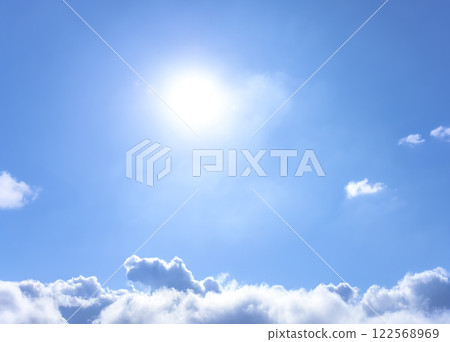 Summer sky sun and clouds Yokohama 122568969