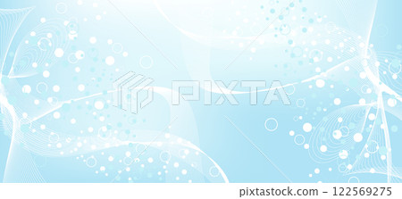 Modern abstract molecules structure for science or medical background. DNA helix or atom visualization. Molecular wave flow abstract background. Vector illustration 122569275