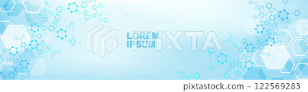 Modern abstract background with triangle and hexagon shapes pattern. Triangular geometric texture for header, web banner, website, presentation Modern abstract background with triangle and hexagon shapes pattern. Triangular geometric texture for header, web banner, website, presentation 122569283
