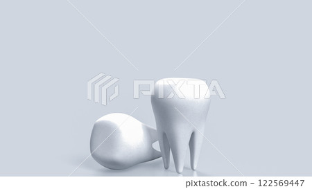 The White tooth for Health or medical concept 3d rendering. The White tooth for Health or medical concept 3d rendering. 122569447