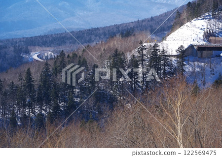 嚴冬中從北海道 273 號國道三國嶺看到的風景 嚴冬中從北海道 273 號國道三國嶺看到的風景 122569475