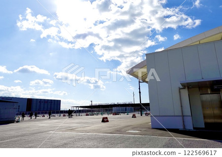 Yumeshima Station, elevator ground entrance and EXPO2025 Osaka Kansai Expo East Gate, Yumeshima, Konohana Ward, Osaka City 122569617