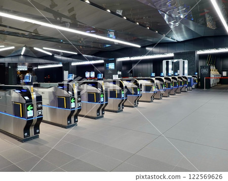 Yumeshima Station ticket gate, Osaka Metro Chuo Line, nearest station to EXPO2025 Osaka Kansai Expo, Yumeshima, Konohana Ward, Osaka City 122569626