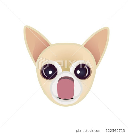 米色光滑的吉娃娃臉圖解 米色光滑的吉娃娃臉圖解 122569713