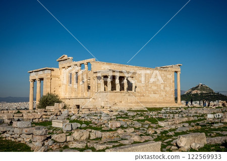 Acropolis complex heritage historical legacy. Athens in the back. Greece 122569933