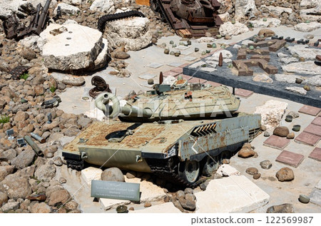Merkava Tank in Mleeta Hezbollah Memorial near Nabatieh in Lebanon. Merkava Tank in Mleeta Hezbollah Memorial near Nabatieh in Lebanon. 122569987
