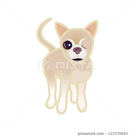 米色光滑的吉娃娃插圖 122570043