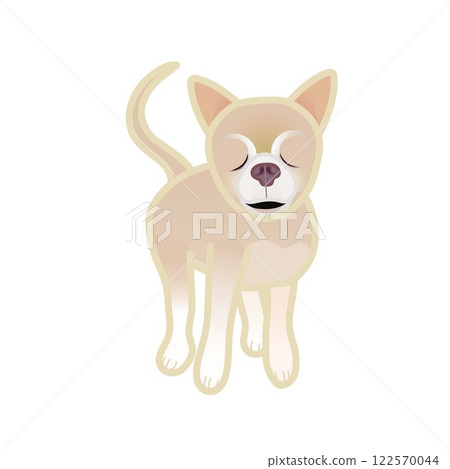 米色光滑的吉娃娃插圖 米色光滑的吉娃娃插圖 122570044